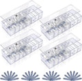Cord Organizer Box 4 Pcs with 32 Ties - Clear Cable Storage