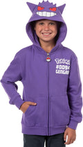 Pokemon Hoodie Kids' Gen 01 Zip-Up 3-D Character Costume Hoodie - Fun