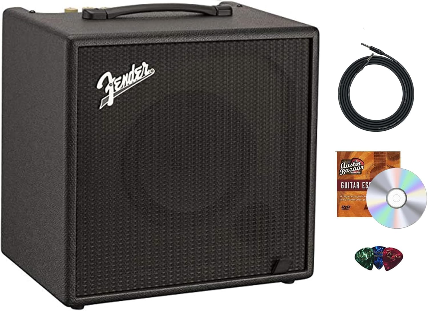 Fender Rumble LT25 Bass Combo Amplifier Bundle for Musicians