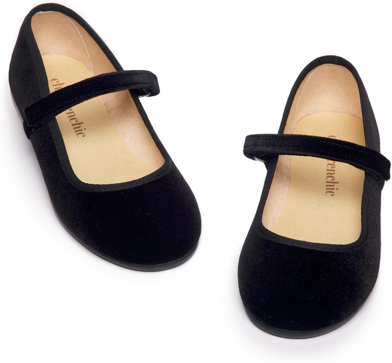 Childrenchic Mary Jane Shoes for Girls - Classic Velvet Flats