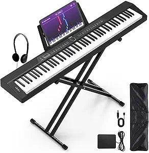 88 Key Digital Piano Beginner Electric Keyboard with Accessories