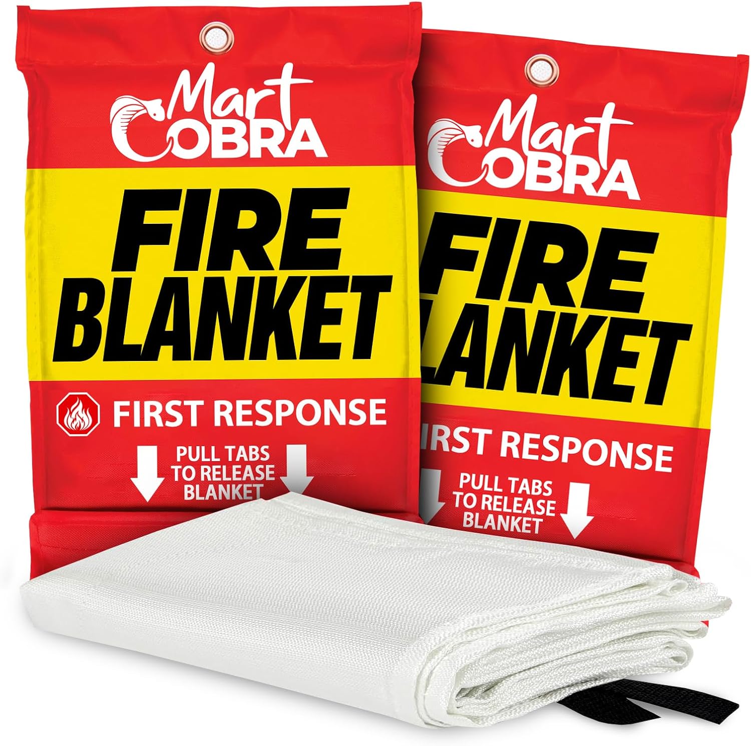 Emergency Fire Blanket 2-Pack for Home & Kitchen Safety