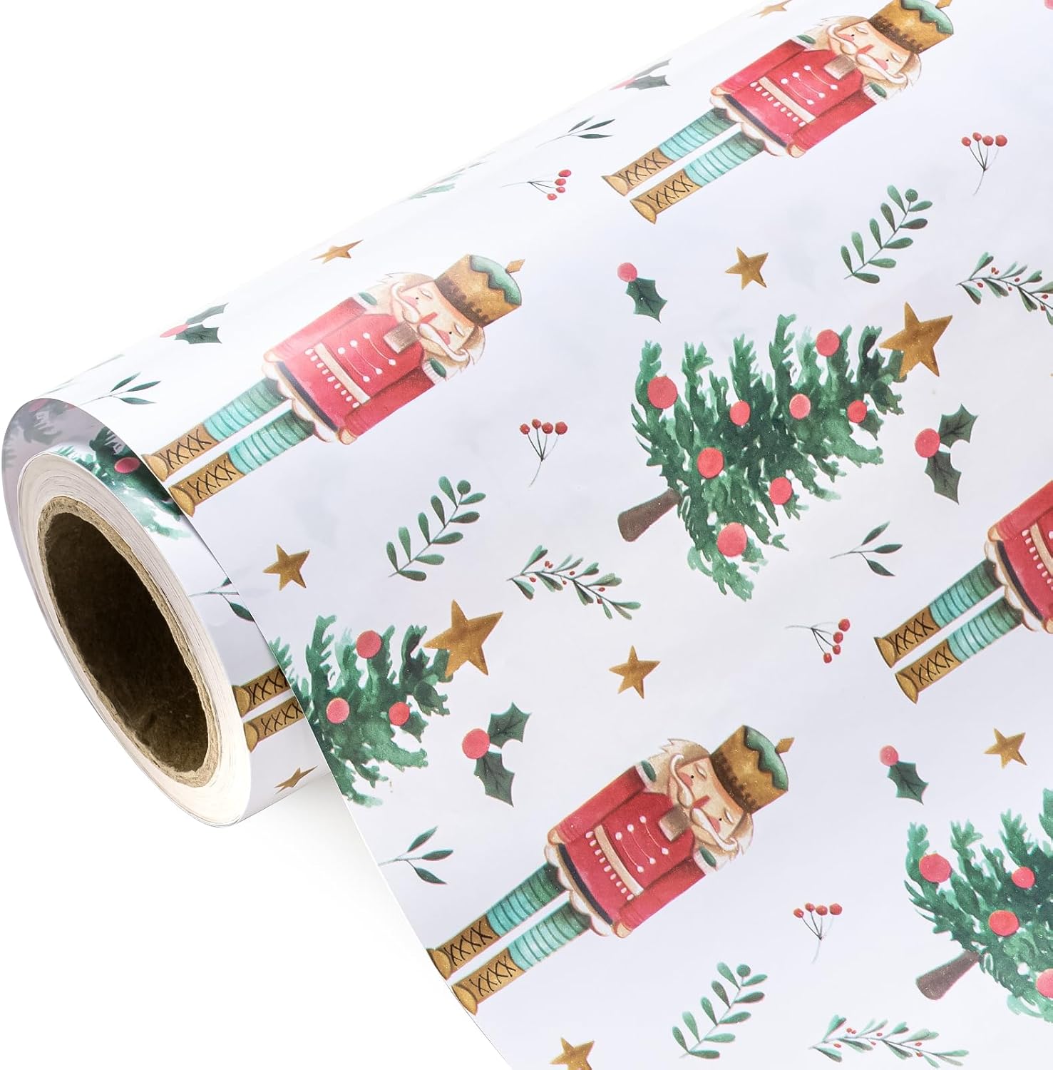 30 Inch Jumbo Nutcracker Christmas Wrapping Paper for Holidays