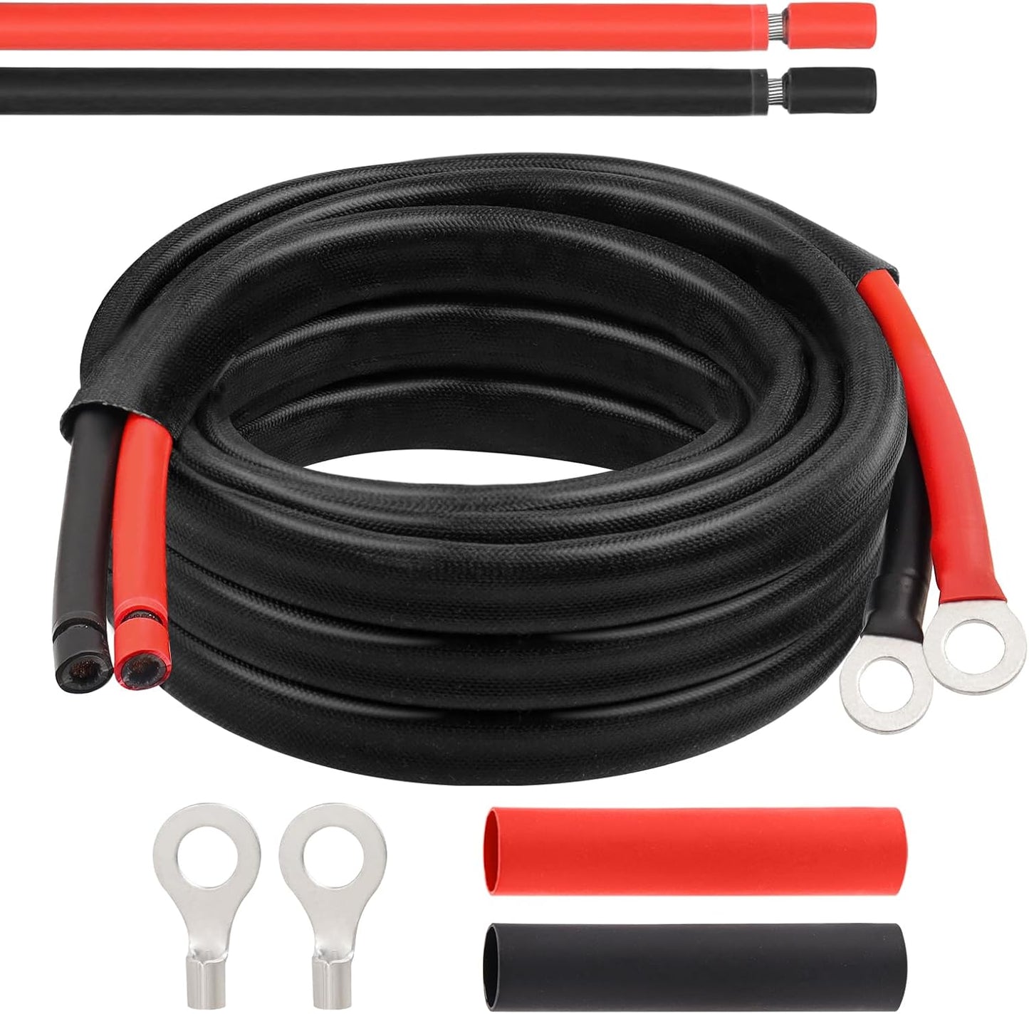 10 Gauge Solar Battery Cable - 15FT Power Inverter Connection