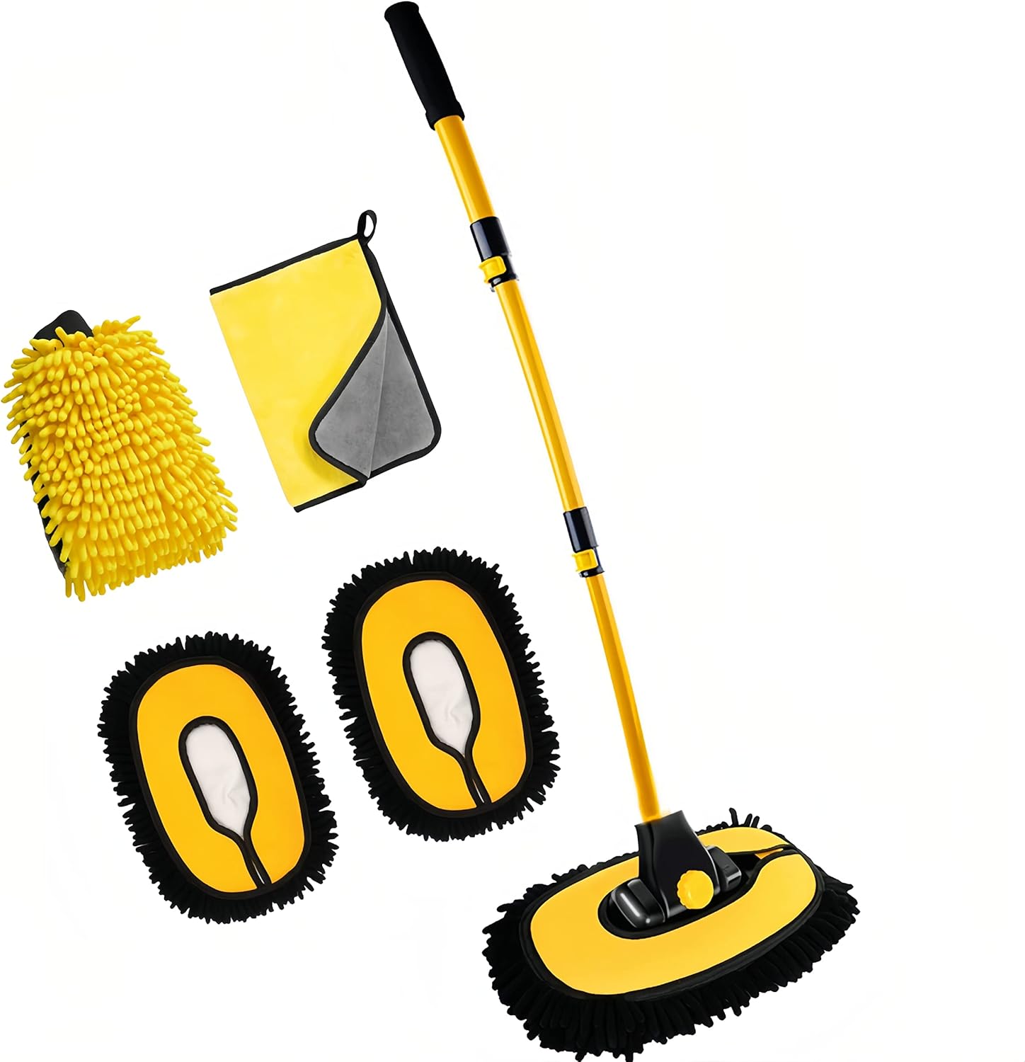 Upgrade Car Wash Brush Mop with Long Handle for Scratch-Free Cleaning