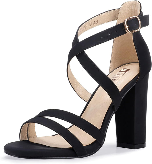 IDIFU Women's Chunky High Heel Sandal for Every Occasion