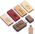 Personalized Wood USB 3.0 Flash Drive - Custom Engraved 10pc 4GB