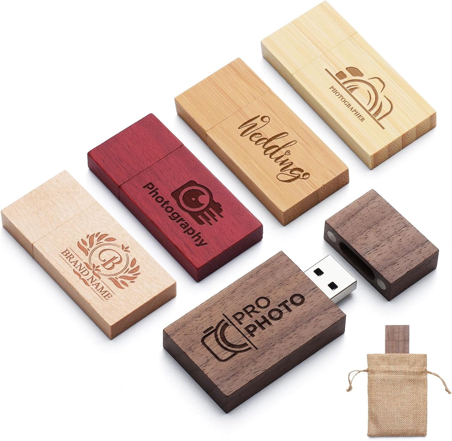 Personalized Wood USB Flash Drive for Unique Gifts and Storage