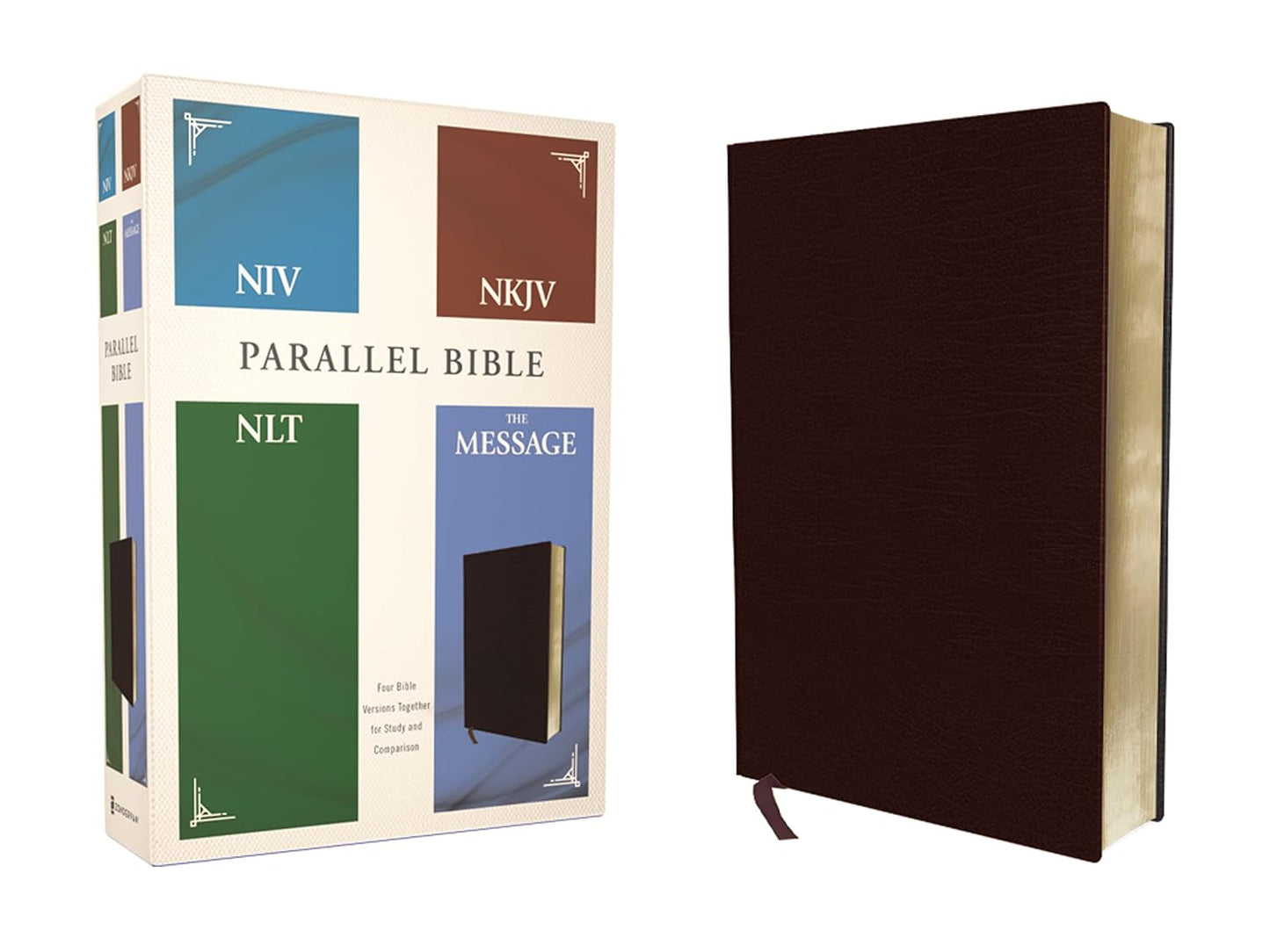 Contemporary Comparative Parallel Bible in Bonded Leather, Burgundy