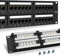 Patch Panel 48 Port Cat6A 2U Rackmount Patch Panel - High Density