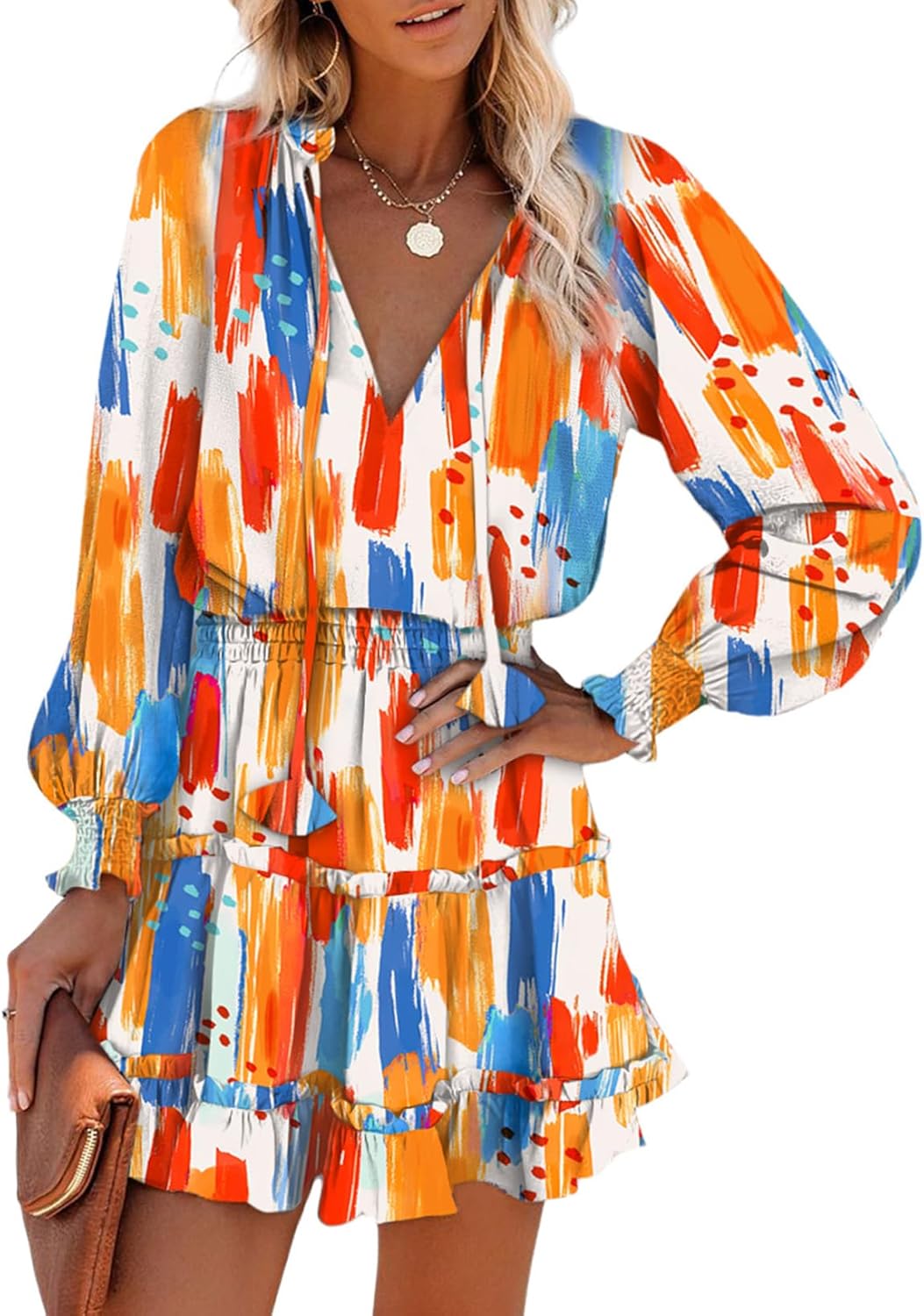 Dokotoo Fall Dresses for Women 2025: Boho Floral Mini Dress