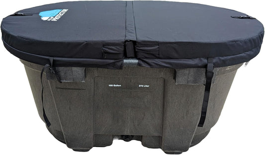 100 Gallon Oval Stock Tank Hard Insulated Cover for Ice Baths