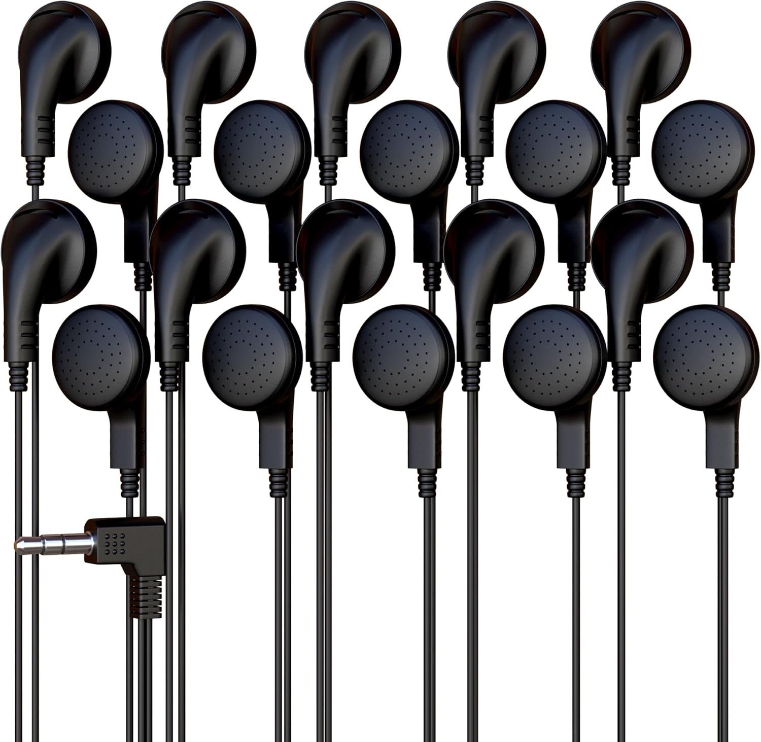 200 Pack Bulk Wired Earphones for Students and Classrooms