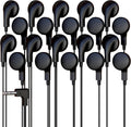 500 Pack Bulk Wired Earphones - Classroom & Testing Headphones