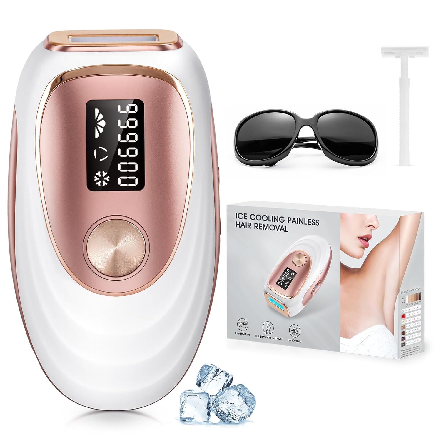 LYSMOSKI Laser Hair Removal Device for Painless Smooth Skin