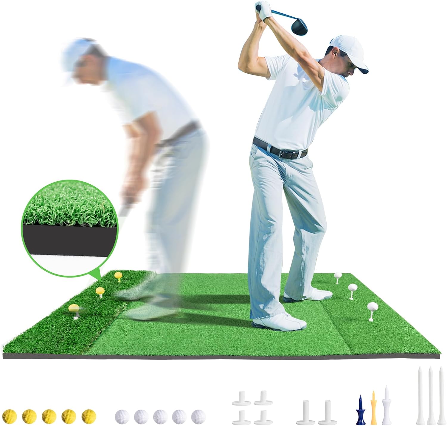 Premium Golf Practice Mat Set for Ultimate Swing Training