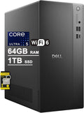 64GB RAM Dell Tower ECT1250 Business Desktop - Intel Ultra 5 225