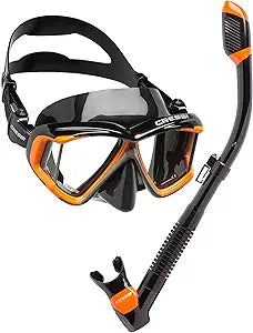 Cressi Panoramic Wide View Mask & Dry Snorkel for Diving