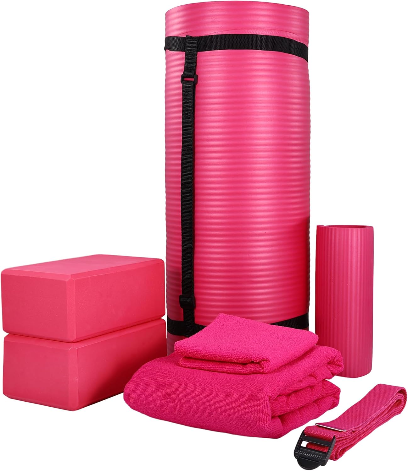 BalanceFrom 7-Piece Yoga Set with Extra Thick Mat and Sling