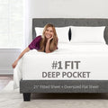Deep Pocket Queen Sheet Sets 21 in 4-Piece - Extra Deep Fit