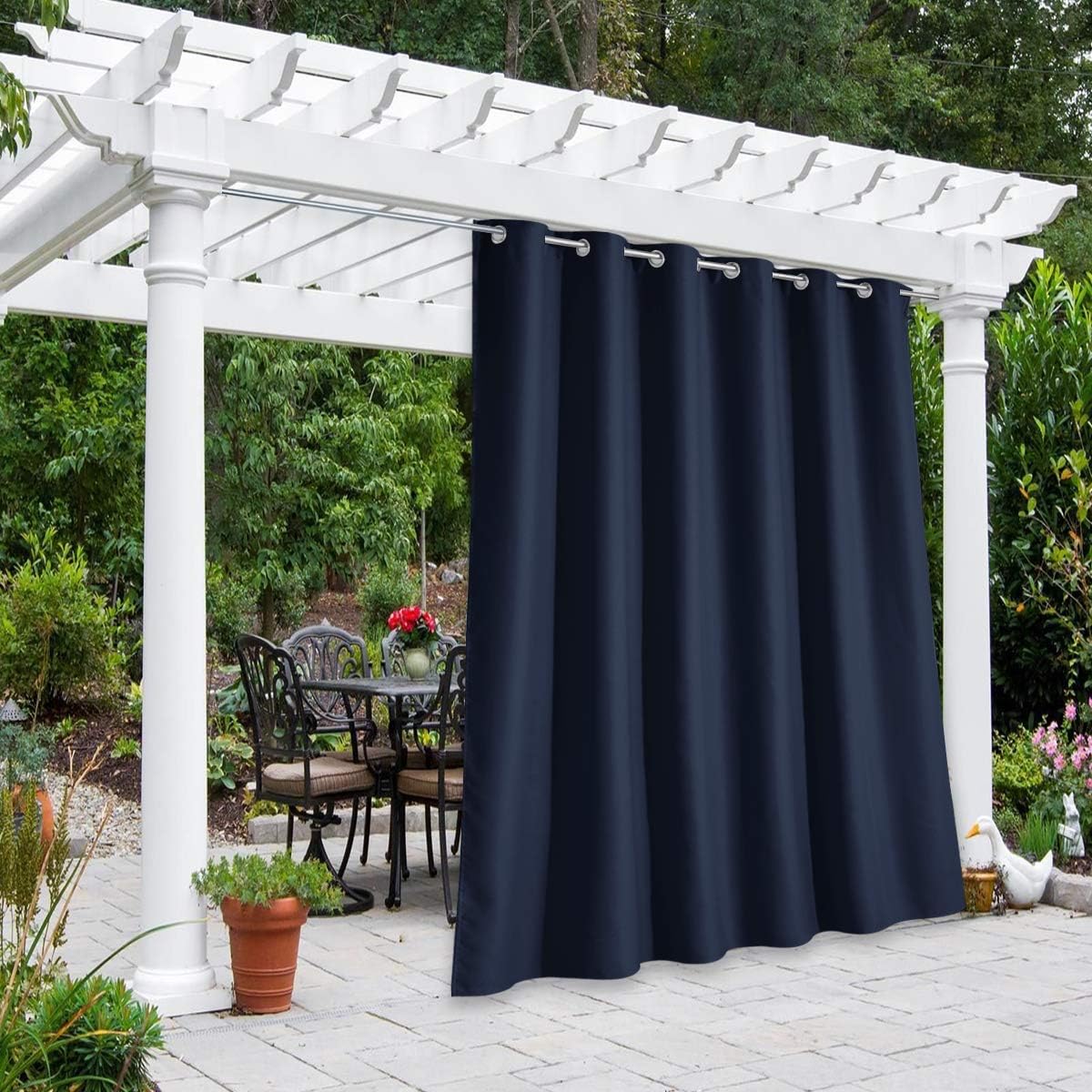 NICETOWN Outdoor Curtain for Patio Waterproof 84 inch Long