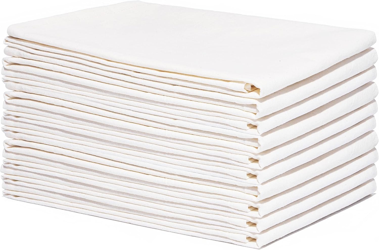 Bulk Flour Sack Kitchen Towels 50 Pack - Unbleached Cotton Towels