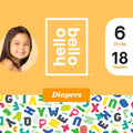 Hello Bello Diapers Size 6 Alphabet Soup Design - Ultra Soft