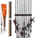Vertical Fishing Rod Holder V15 Wall Mounted Rod Rack - Stores 15 Rods