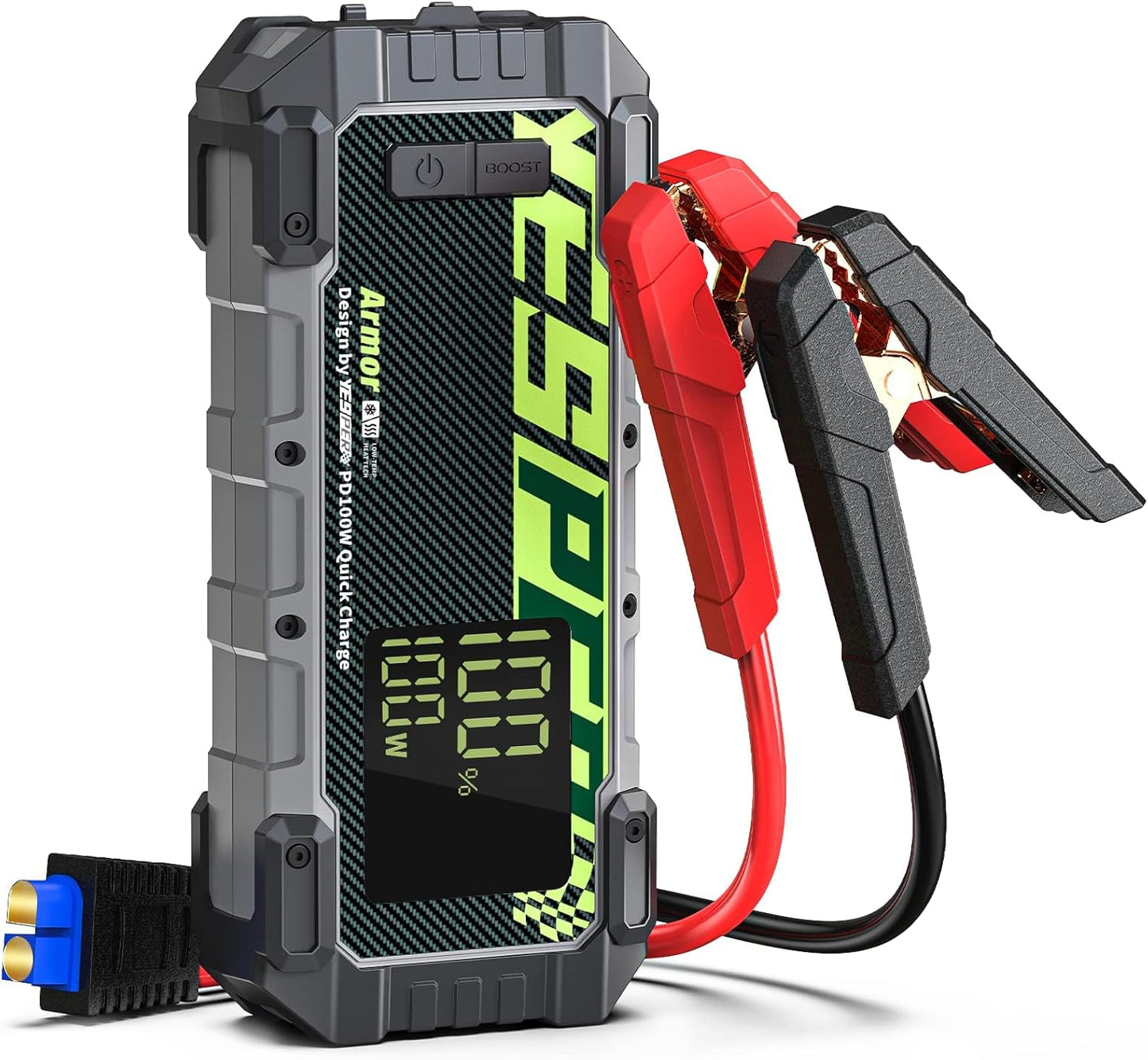 3000A Peak Portable Jump Starter + Pre-Heat Tech