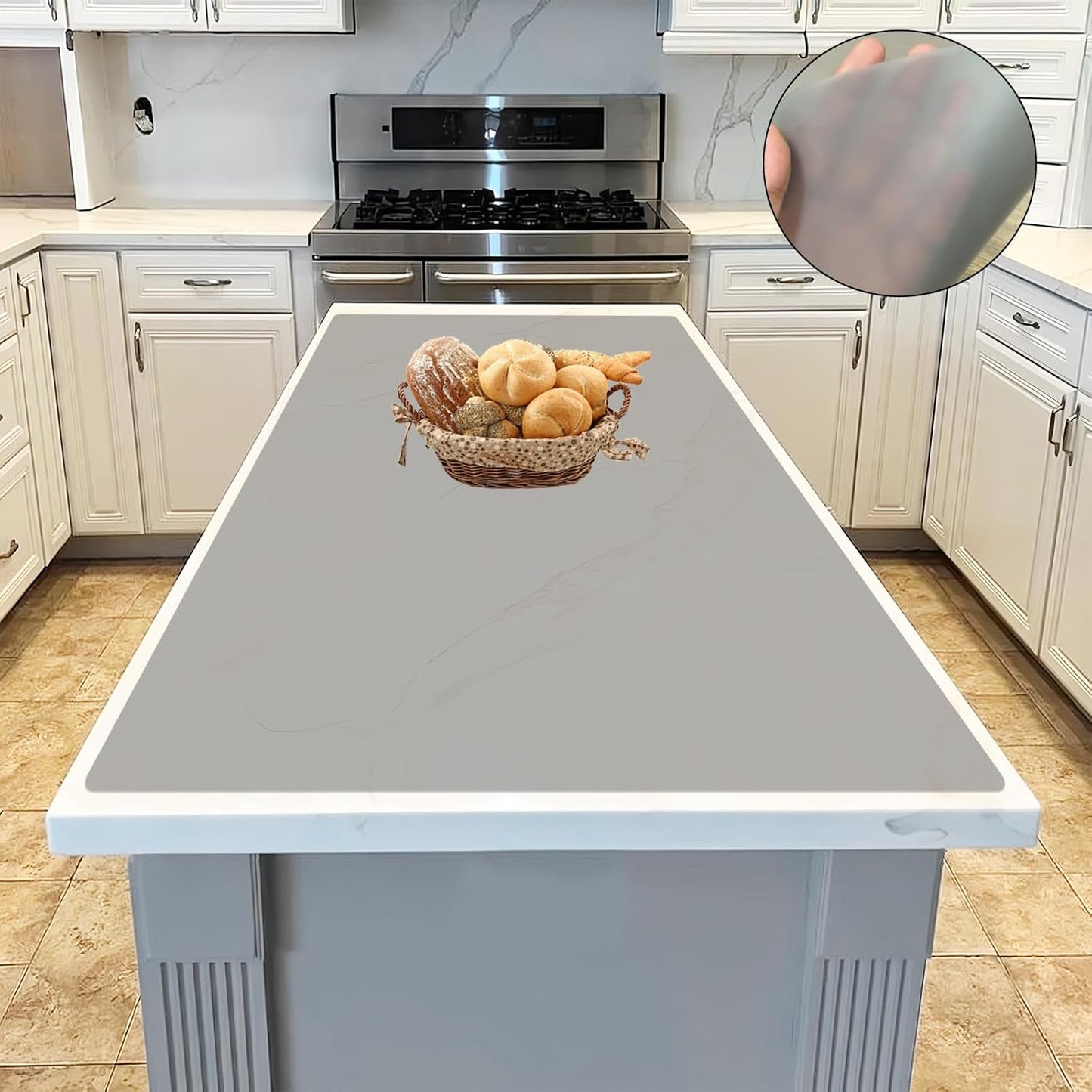 Extra Large Silicone Kitchen Counter Mat for Heat Protection