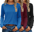 Long Sleeve Thermal Shirts for Women 3 Pack - Lightweight (Style WQ64)