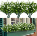 20 Bundles Artificial Flowers OffWhite - UV Resistant Faux Greenery