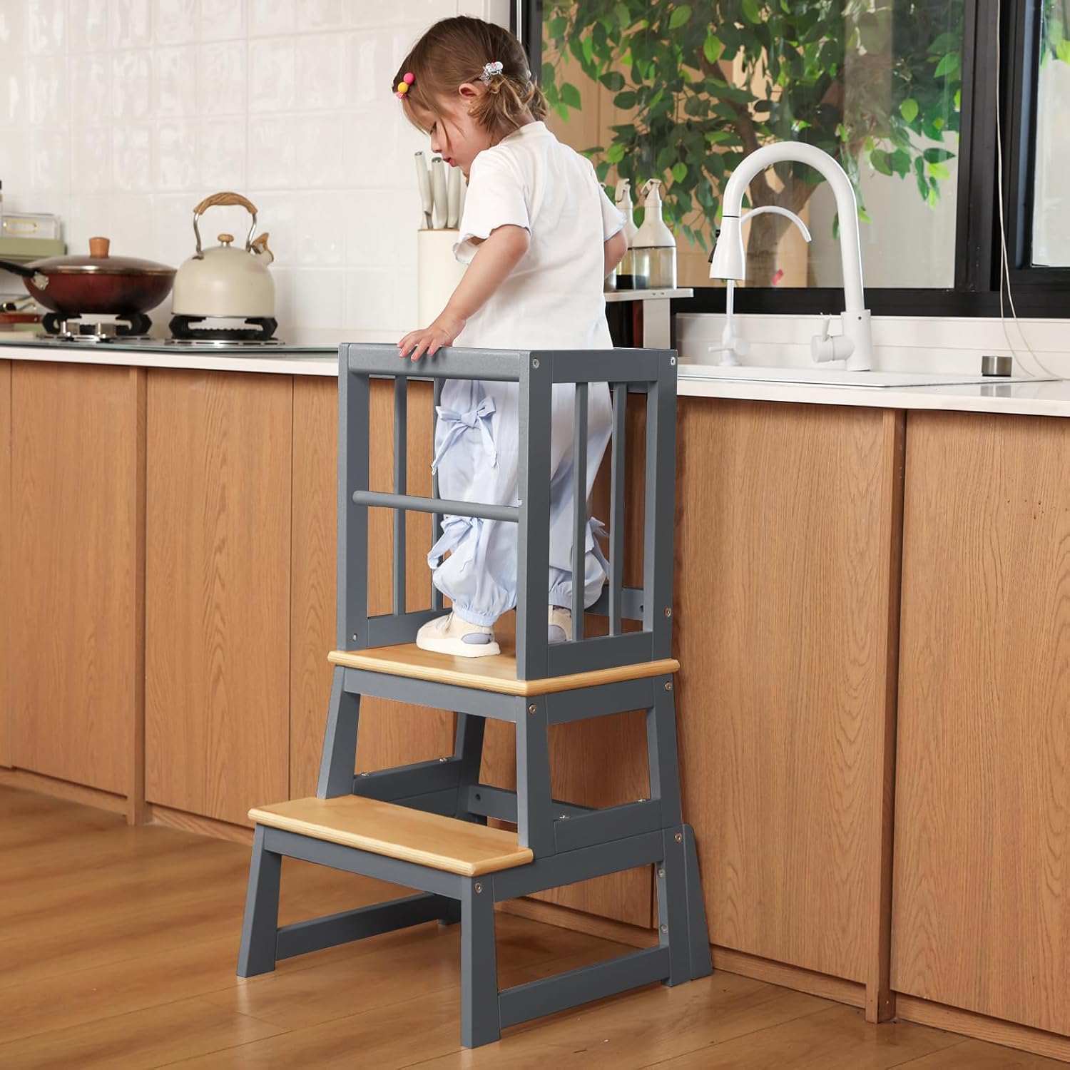 Kids Kitchen Step Stool for Safe Toddler Learning Tower