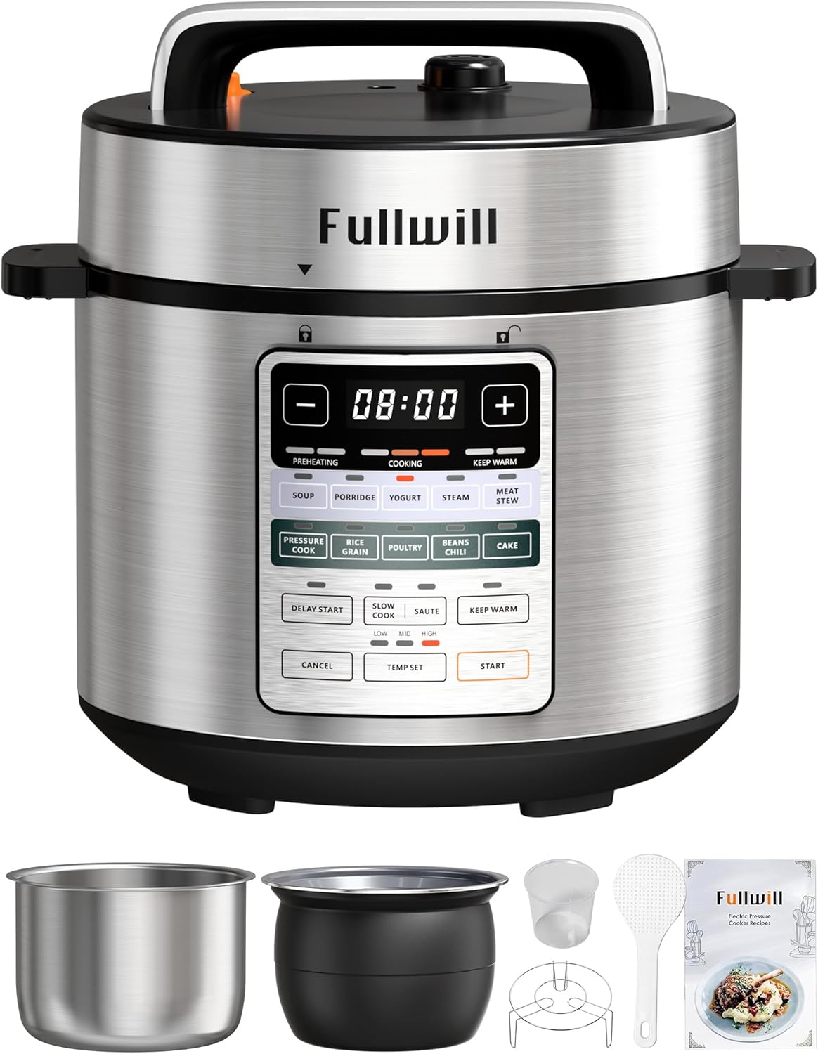 Fullwill Dual-Pot Electric Pressure Cooker 12-in-1 Multi-Cooker