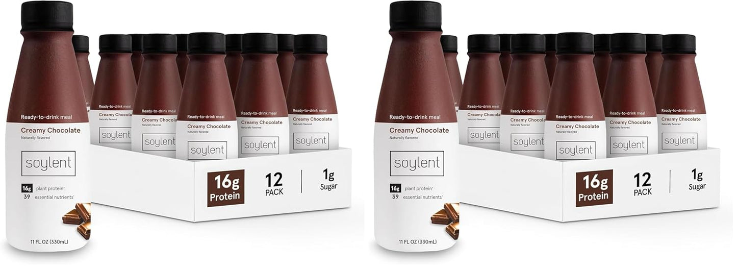 Soylent Chocolate Meal Replacement Shake - Complete Vegan Protein