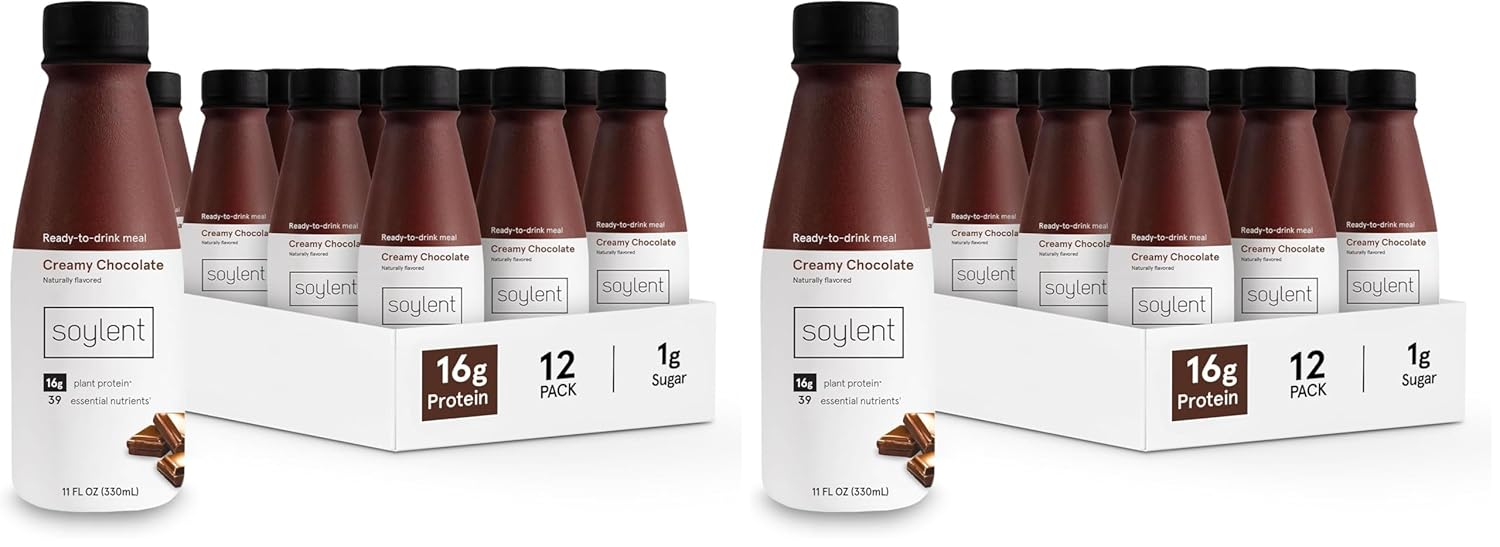 Soylent Chocolate Meal Replacement Shake - Complete Vegan Protein
