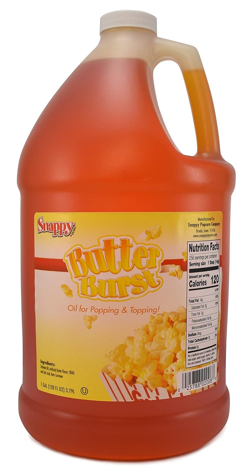Premium Snappy Butter Burst Popcorn Oil, 1 Gallon