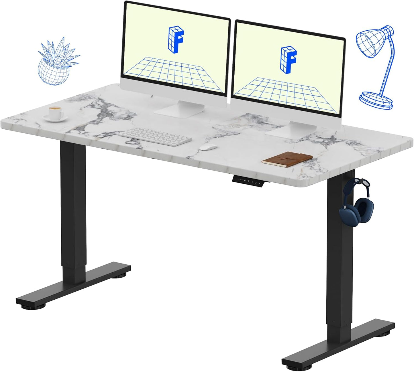 FLEXISPOT EN1 Height Adjustable Standing Desk 55 x 28 Inches