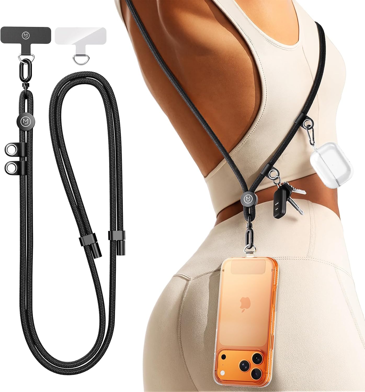 2-in-1 Multi-Function Phone Lanyard with Premium Metal Buckle