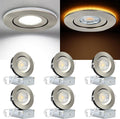 Brushed Nickel 4 in Recessed Lights with Night Light 6 Pack