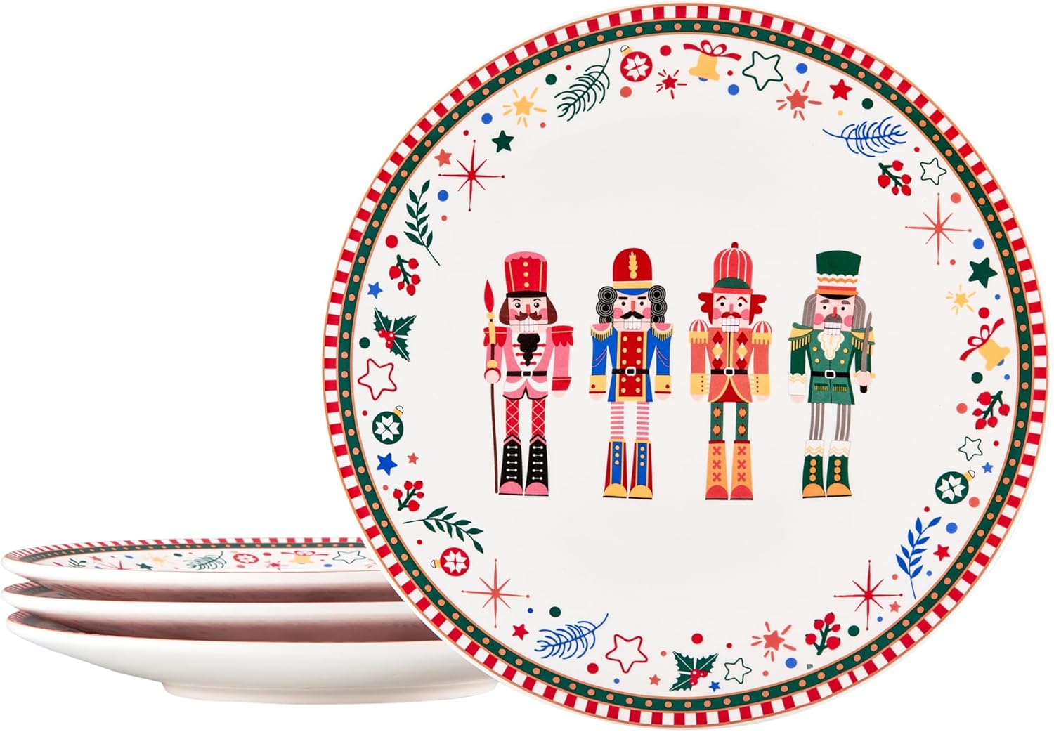 Bico Christmas Soldier Dinner Plates Set of 4 for Stylish Dining