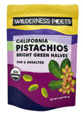 Organic Pistachios Bright Green Pistachio Nut Halves - 2 Pound Bag