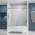 Frameless Sliding Tub Door with Tempered Glass for Modern Bathrooms