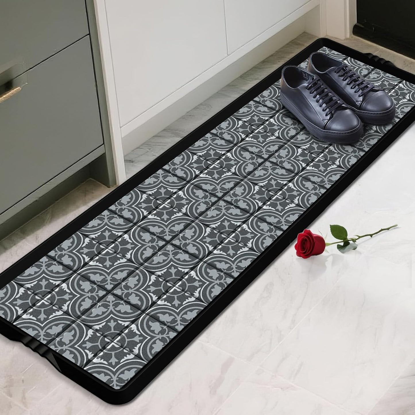 BEHERO Boot Tray Shoe Mat for Indoor and Outdoor Use, 16in x 47.5in
