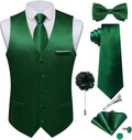 DiBanGu Men's Satin Vest and Tie Set for Elegant Formal Events