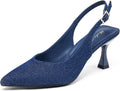 Women's Kitten Heel Slingback Pumps 3in - Elegant Pointed Toe