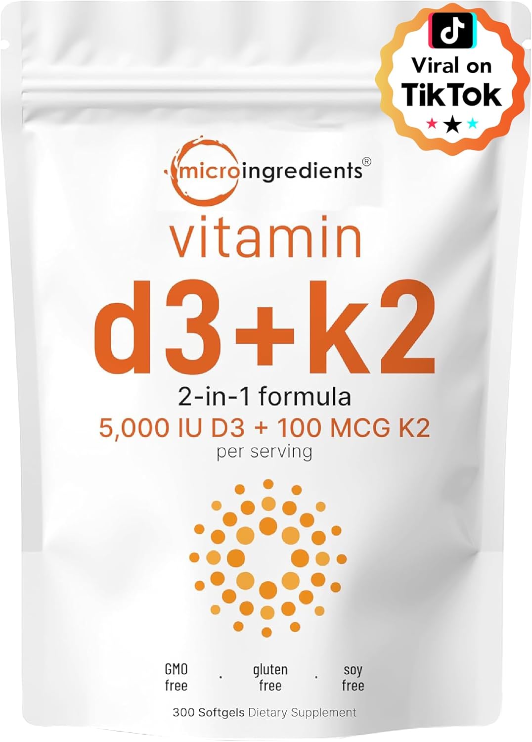 Vitamin D3 + K2 Soft-Gels | 2-in-1 Immune & Heart Support