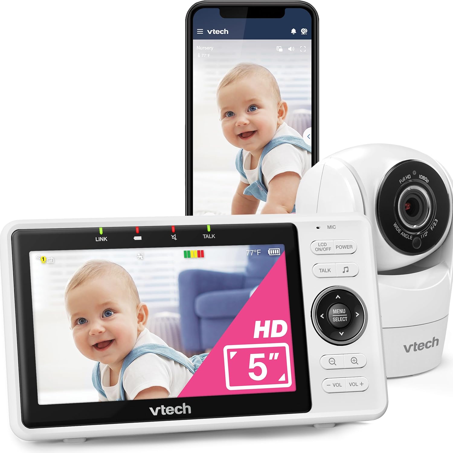 VTech Smart Baby Monitor: Crystal Clear NightVision