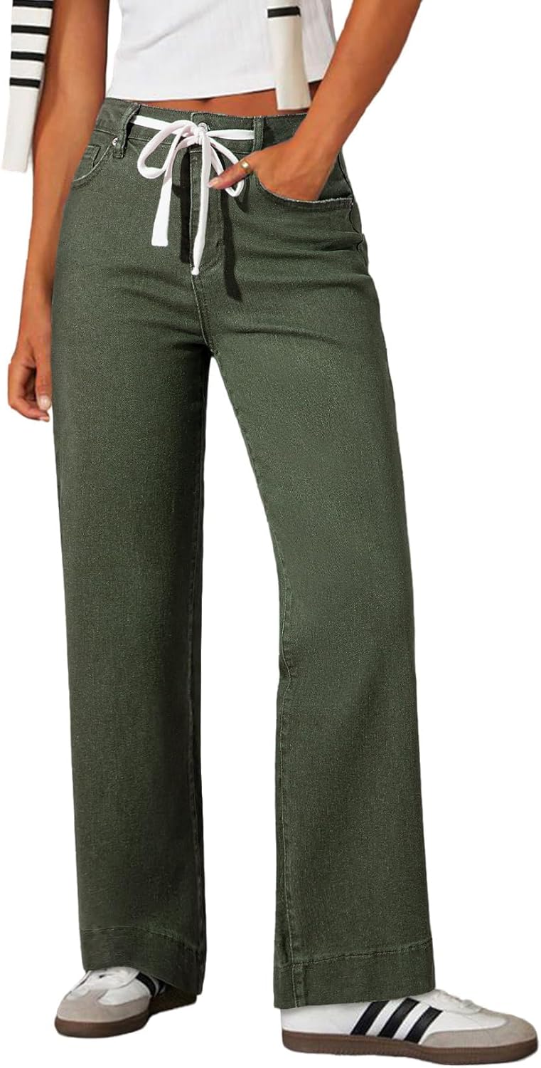 Wide Leg High Waisted Jeans for Women - Stylish and Comfortable