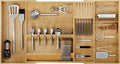Bamboo Silverware Drawer Organizer - Expandable 17.7 to 29.5 in